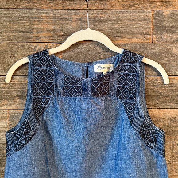 Madewell Embroidered Linen Tank in S - Picture 2 of 5
